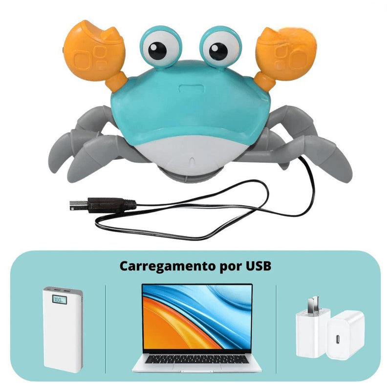 Caranguejo KidsFun - com Sensor de Obstáculos, Música e Luzes - EzyShop