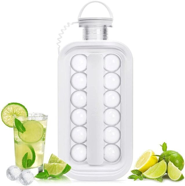 Garrafa De Gelo Esférica 2 em 1 Ice Ball Maker - EzyShop