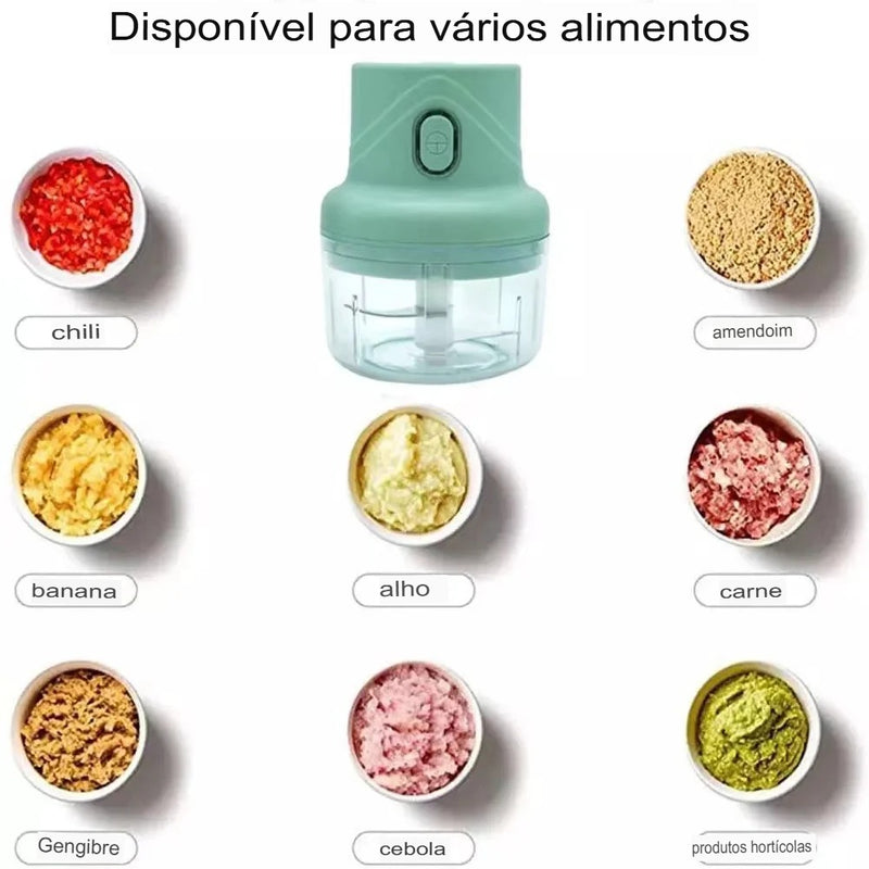 Mini Triturador de Alimentos Elétrico