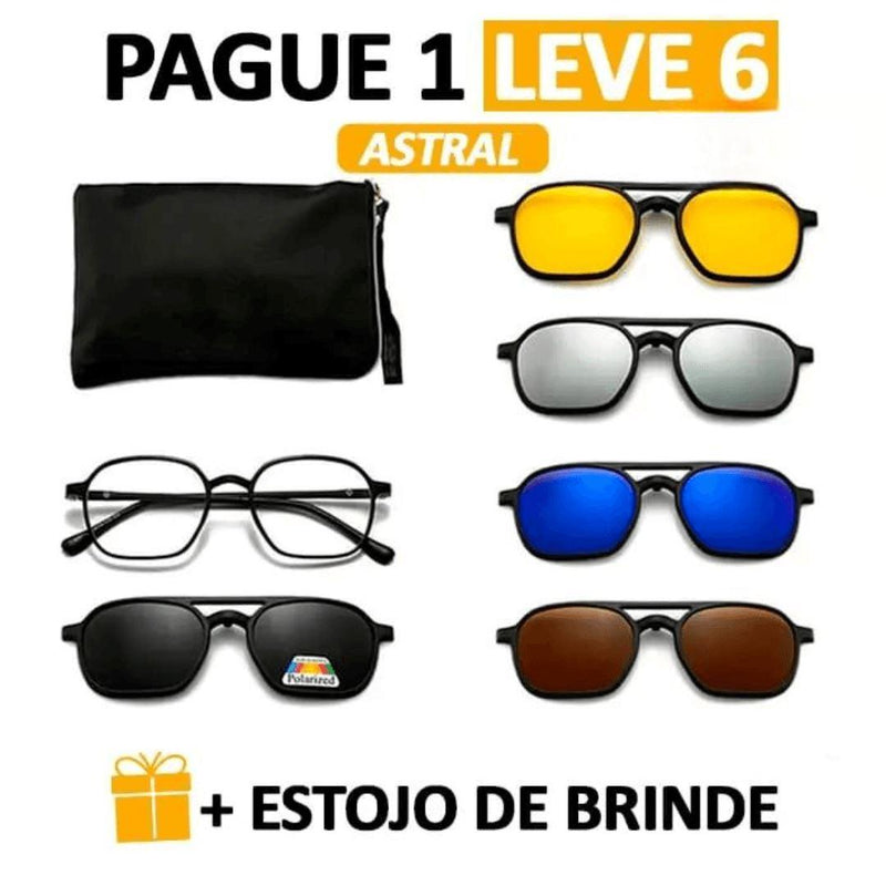 Óculos de Sol Polarizado - Pague 1 leve 6 + Estojo de Brinde - EzyShop